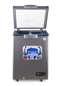 RICH HOME Deep freezer 170 liters, silver color  - Image 2