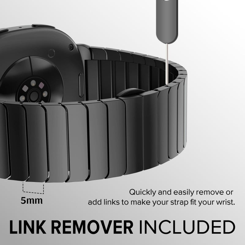 For Samsung Galaxy Watch8 / Watch8 Classic One Beads erfly Buckle Stainless Steel Watch Band(Black) - Image 4