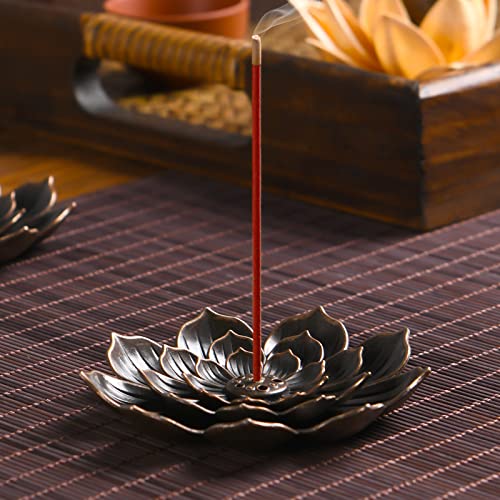 SLKIJDHFB Incense Burner - Lotus Stick Incense Holder 6 Incense Holes with Detachable Ash Catcher 2Pcs - Image 5