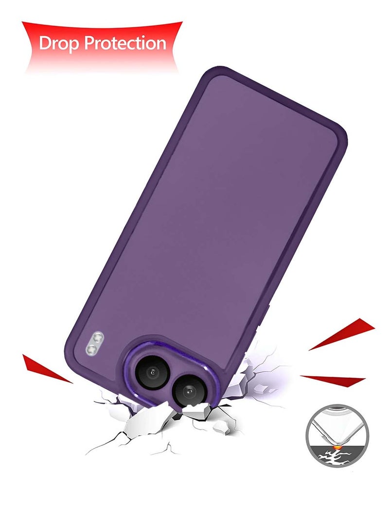 Wtech OnePlus Nord 4 5G 2024 Soft Transparent TPU Silicone Ultra Thin Phone Stylish Electroplated Camera Border Back Case Cover - Eggplant Purple - Image 3