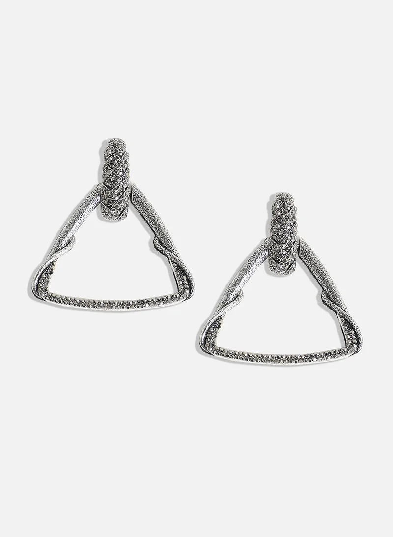 SOHI Crystal Triangle Vine Artificial Drop Earring Jewellery
