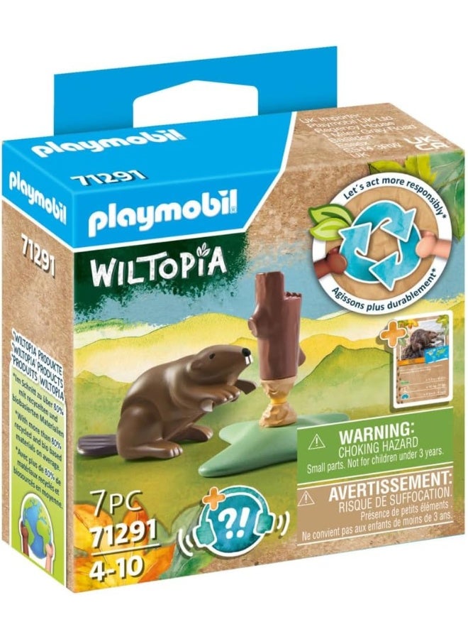 بلاي موبيل بلايموبيل ويلتوبيا – طقم لعب القندس مع شخصيات، مجسم قندس، إكسسوارات موطن وعناصر إبداعية للعب خيالي عن الحياة البرية | موديل 71291 | لعبة إبداعية للأطفال من عمر 4 سنوات فما فوق | 71291 - Image 1