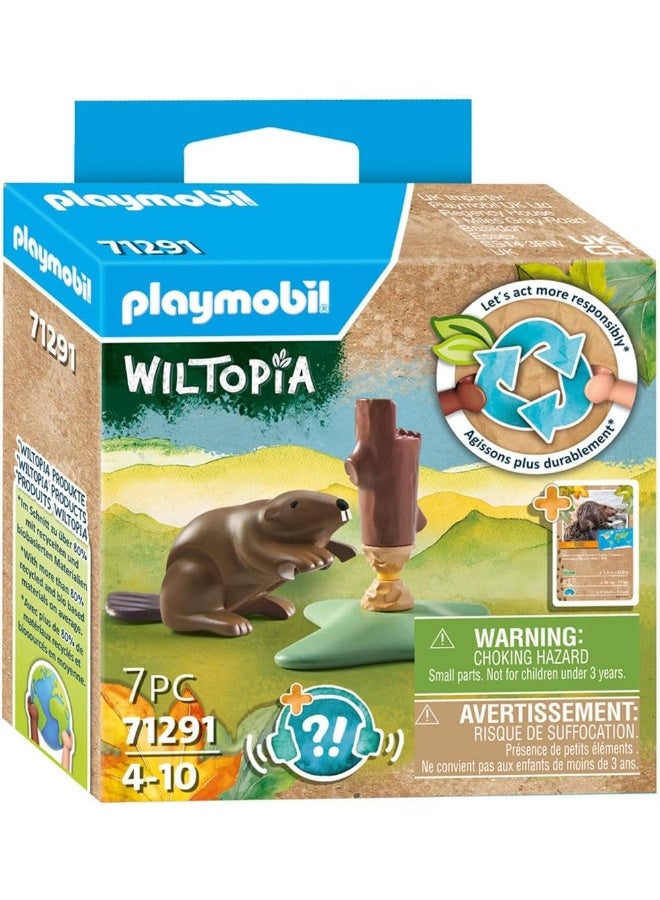 بلاي موبيل بلايموبيل ويلتوبيا – طقم لعب القندس مع شخصيات، مجسم قندس، إكسسوارات موطن وعناصر إبداعية للعب خيالي عن الحياة البرية | موديل 71291 | لعبة إبداعية للأطفال من عمر 4 سنوات فما فوق | 71291 - Image 2