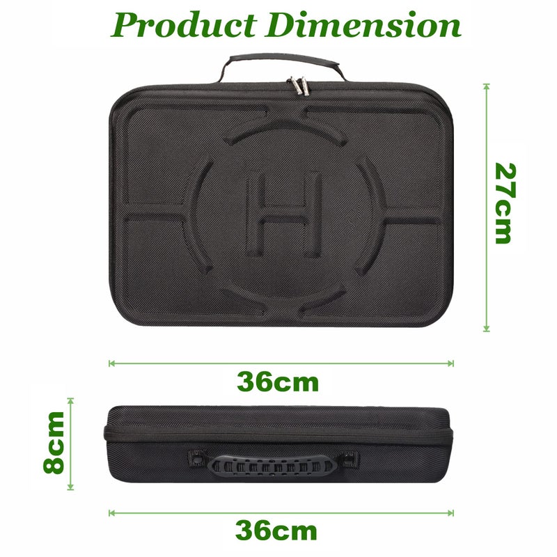 BUBM Case for Hypervolt 2 Pro/Hypervolt Plus with 5 Head Attachments,Waterproof Shock Resistant Carrying Case for Hyperice Hypervolt Massage Device