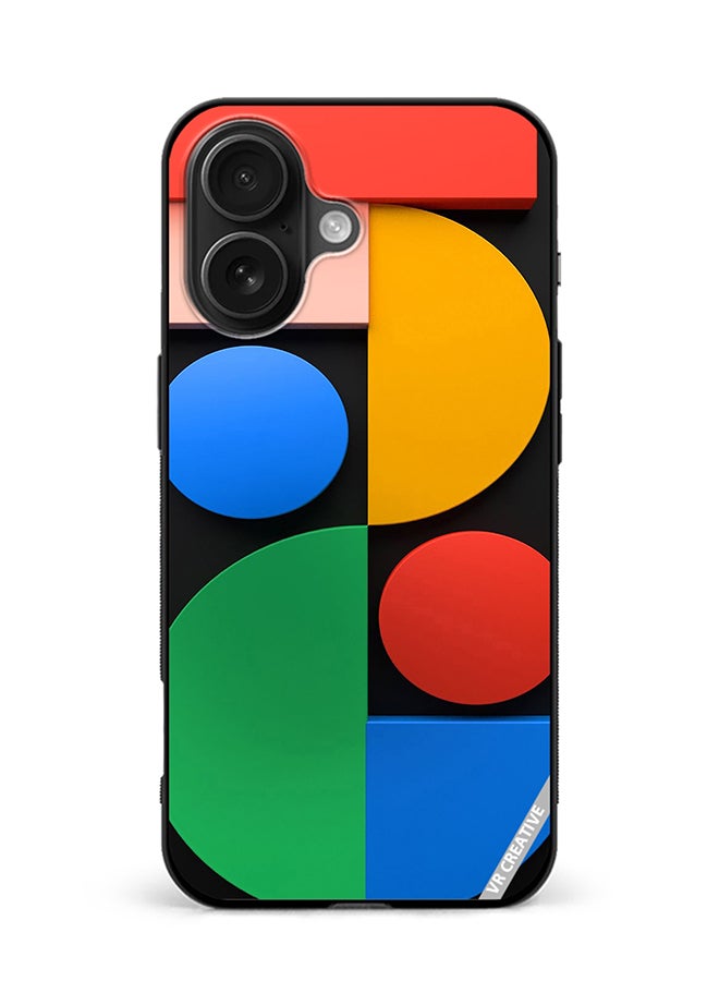 Protective Case Cover For Apple iPhone 16 Plus Abstract Design Multicolour