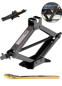 Bamboo Scissor Jack for Car - 2 Ton (4409 lbs) Car Jack Kit with Saving Effort Ratchet Design,Car Tire Jack for Auto/SUV/MPV (2 Ton)  - Image 1