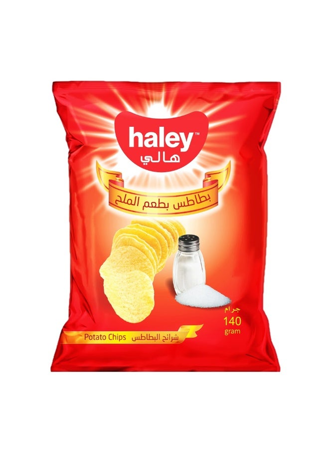 Haley رقائق البطاطس هالي مملحة، 140 جرام
