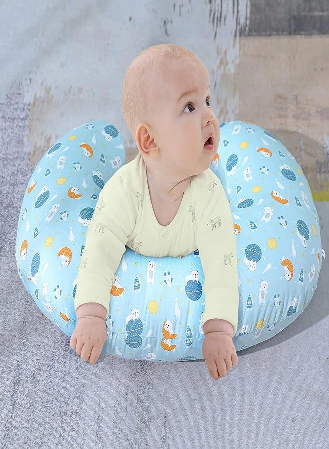 Proliva وسادة بروليفا للرضاعة الطبيعية للأطفال حديثي الولادة مع غطاء قابل للفصل، وسادة الرضاعة الطبيعية ووسادة الأمومة، مجموعة دعم لوسادة الرضاعة الطبيعية وسرير الأم (كلب - فيروزيس) - Image 5