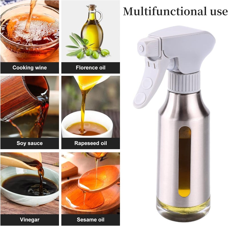 Micyples Oil Sprayer for Cooking,Stainless Steel Olive Oil Mister for Air Fryer Frosted Oil Dispenser Bottles Fat Reduction Glass Oil Spray Pot 6.35oz(180ml) Capacity - Image 4