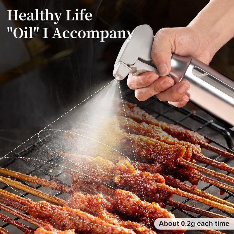 Micyples Oil Sprayer for Cooking,Stainless Steel Olive Oil Mister for Air Fryer Frosted Oil Dispenser Bottles Fat Reduction Glass Oil Spray Pot 6.35oz(180ml) Capacity - Image 5