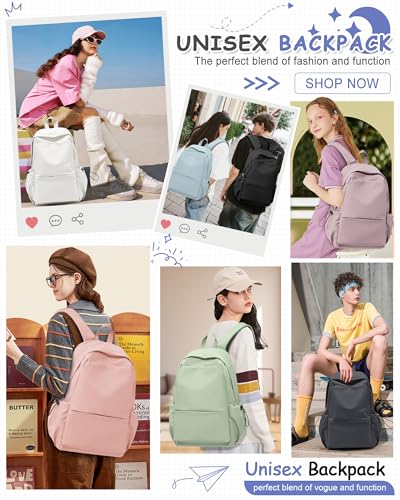 SEAFEW Small Black Backpack for School Women Girls, Waterproof Bookbag Cute High School Backpack for Men Teen Boys, Lightweight Travel College Back Pack Mochilas Escolares para Casual Daypack Rucksack - Image 3