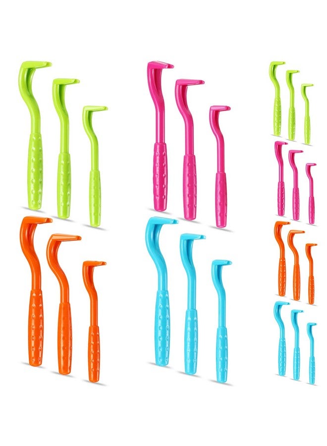 Kittmip 24 Pcs Tick Remover Plastic Tick Remover Tools Tick Puller Removal Tick Grabber For Dogs Cats Humans, 3 Sizes (Blue, Green, Orange, Rose Red) - Image 1