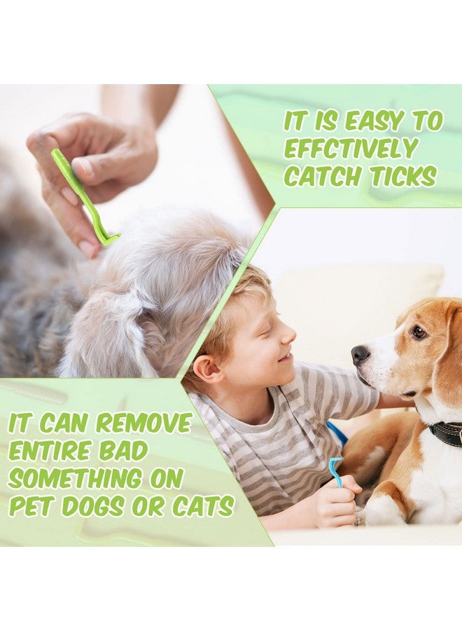 Kittmip 24 Pcs Tick Remover Plastic Tick Remover Tools Tick Puller Removal Tick Grabber For Dogs Cats Humans, 3 Sizes (Blue, Green, Orange, Rose Red) - Image 3