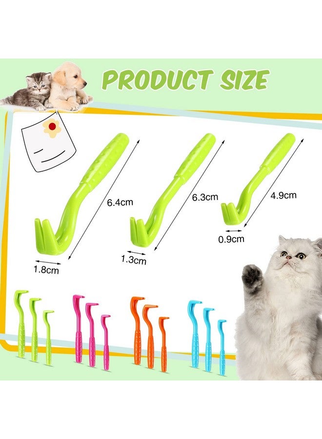 Kittmip 24 Pcs Tick Remover Plastic Tick Remover Tools Tick Puller Removal Tick Grabber For Dogs Cats Humans, 3 Sizes (Blue, Green, Orange, Rose Red) - Image 2