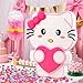 Pardecor 21 Pinata for Birthday Party  3D Pink Large Pinata 24 Bat Stick Eye Mask Rope  Cute Love Heart Design Large Party Decoration  Candy Holder for Girls Kids Theme Party Room Decor  Centerpiece - Image 4