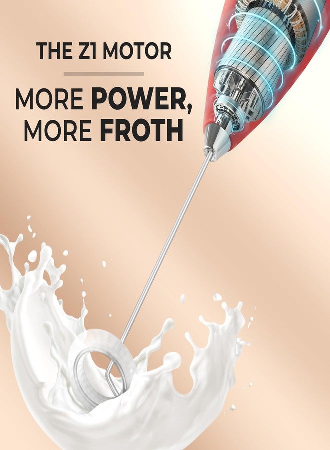 Zulay Kitchen ZK Milk Frother OG w Stand - Black n Red Blend - 4B - Image 4