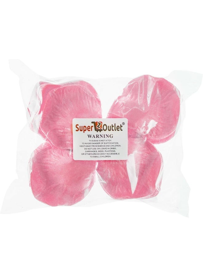 Super Z Outlet Silk Fabric Flower Mini Rose Petals for Weddings (1000 Pieces) (Pink) - Image 2