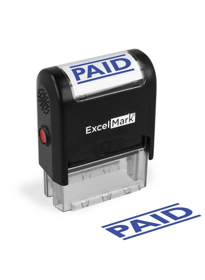 ExcelMark Celmark Self-Inking Rubber Stamp - Blue Ink A1539  - Image 1