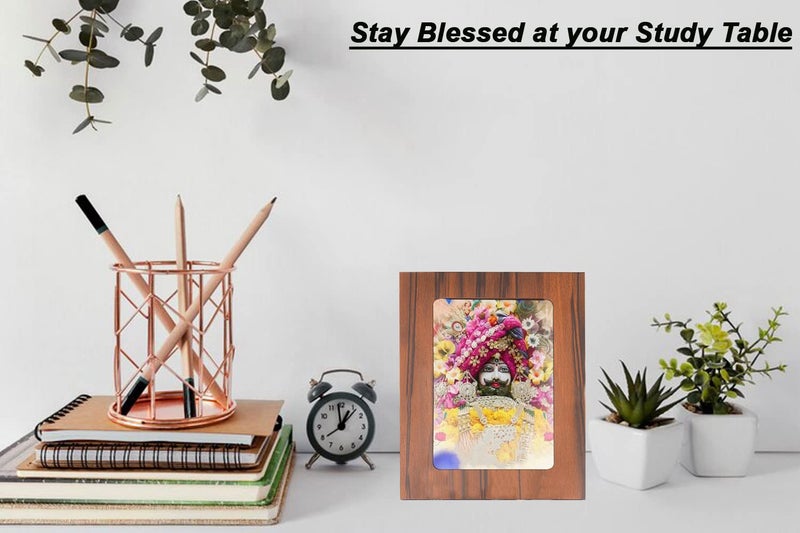 Indo Trends Global Indo Trends Global Khatu Shyam Baba Ji Photo Frame for Table Desk Hare Ka Sahara Khatu Shyam for Mandir Office Home Picture Size 5x7 Inch GR1125  - Image 5
