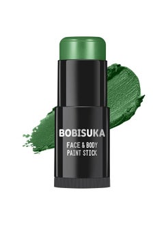 Green Face Paint Stick, Waterproof Dark Green Eye Black Body Paint Sticks For Sports, Painting Kit For Halloween Makeup Zombie Witch Camo Hulk Cosplay Special Effects Sfx Costume