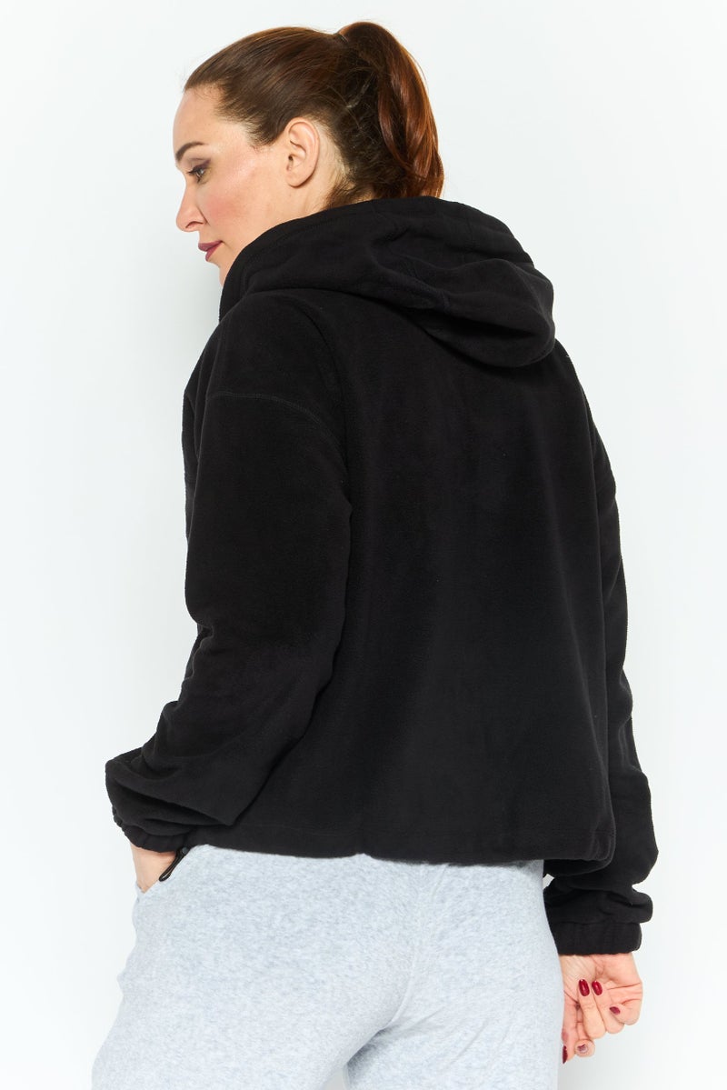 DKNY Sport Women Sportwear Fit Embroidered Logo Outdoor Hoodie, Black  - Image 4
