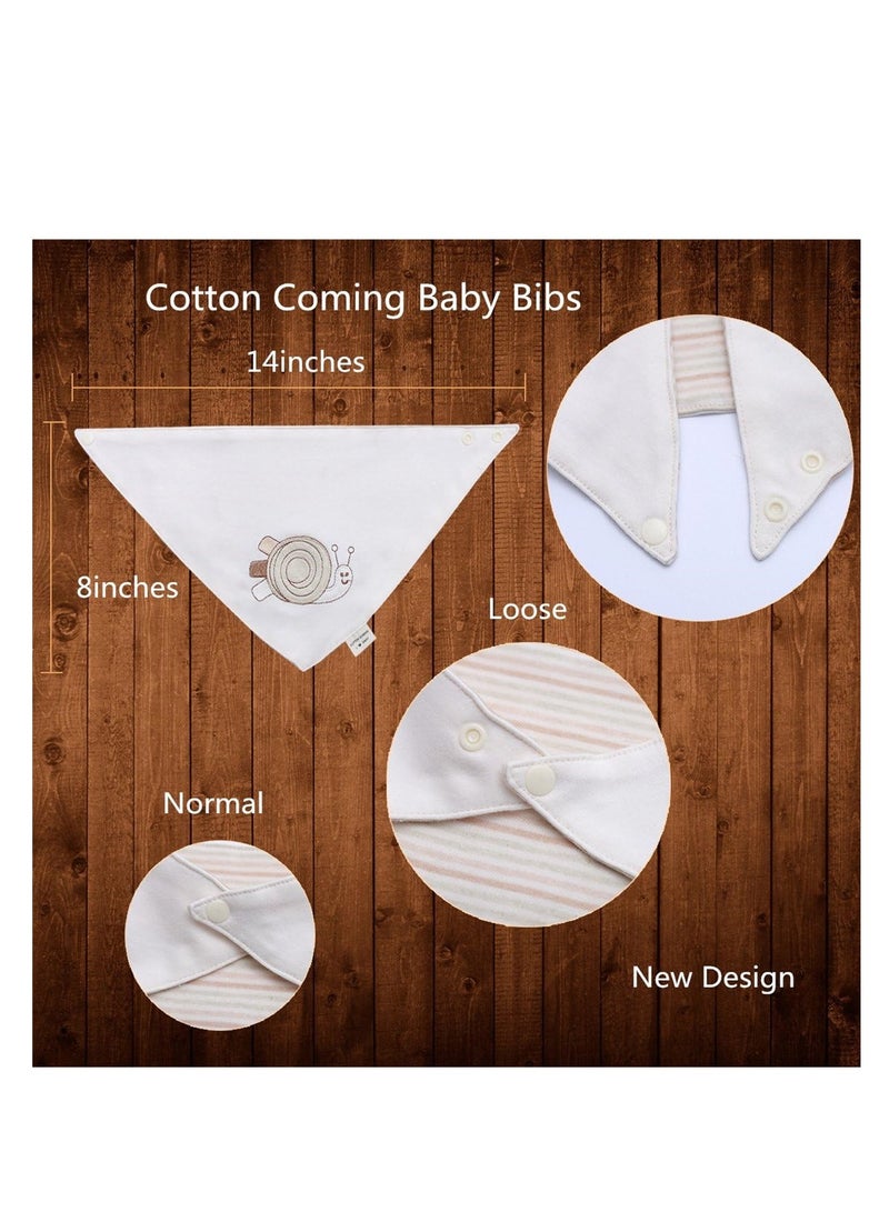 Excefore Baby Drool Bibs 4 Pack Baby Drool Bandana Bibs 100% Organic Cotton Super Absorbent Soft Drooling Bibs Breathable Baby Bandana Bibs for Boys and Girls, Plain Colors - Image 3