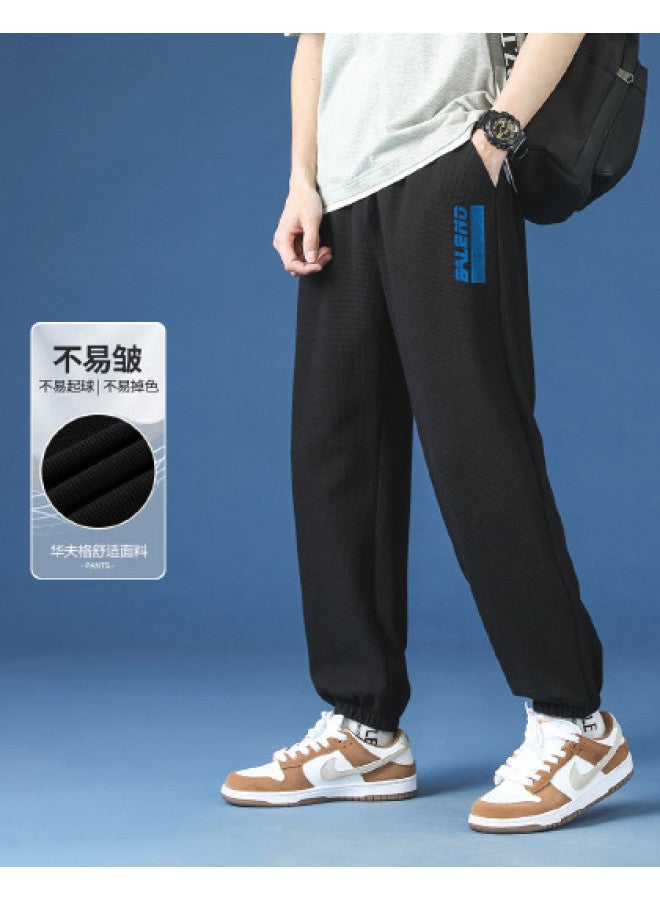 Baleno Spring/autumn Waffle-knit Comfort Pants - Casual Loose Fit, Versatile, Effortlessly Stylish Outdoor Sportswear Joggers - Image 1