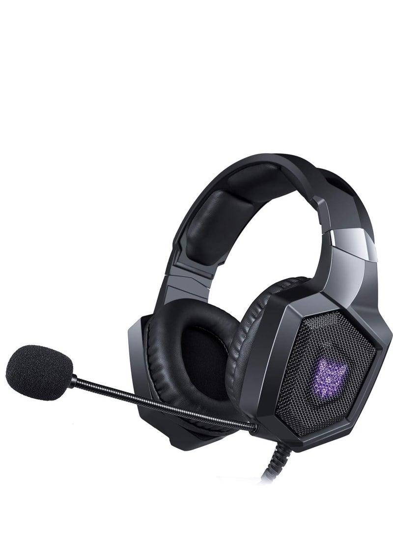 onikuma ONIKUMA K8 portable portable anti-noise super bass headphones for laptop and laptop with extendable headband, USB-A, black  - Image 1
