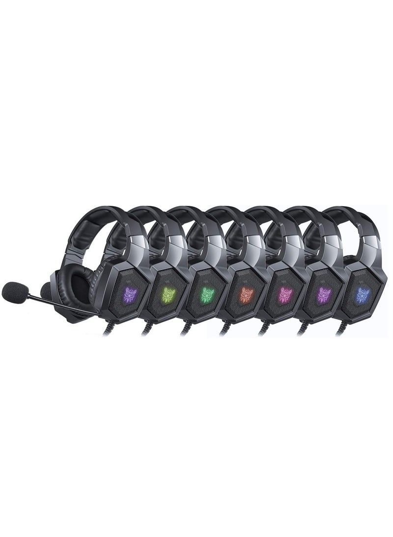 onikuma ONIKUMA K8 portable portable anti-noise super bass headphones for laptop and laptop with extendable headband, USB-A, black  - Image 3