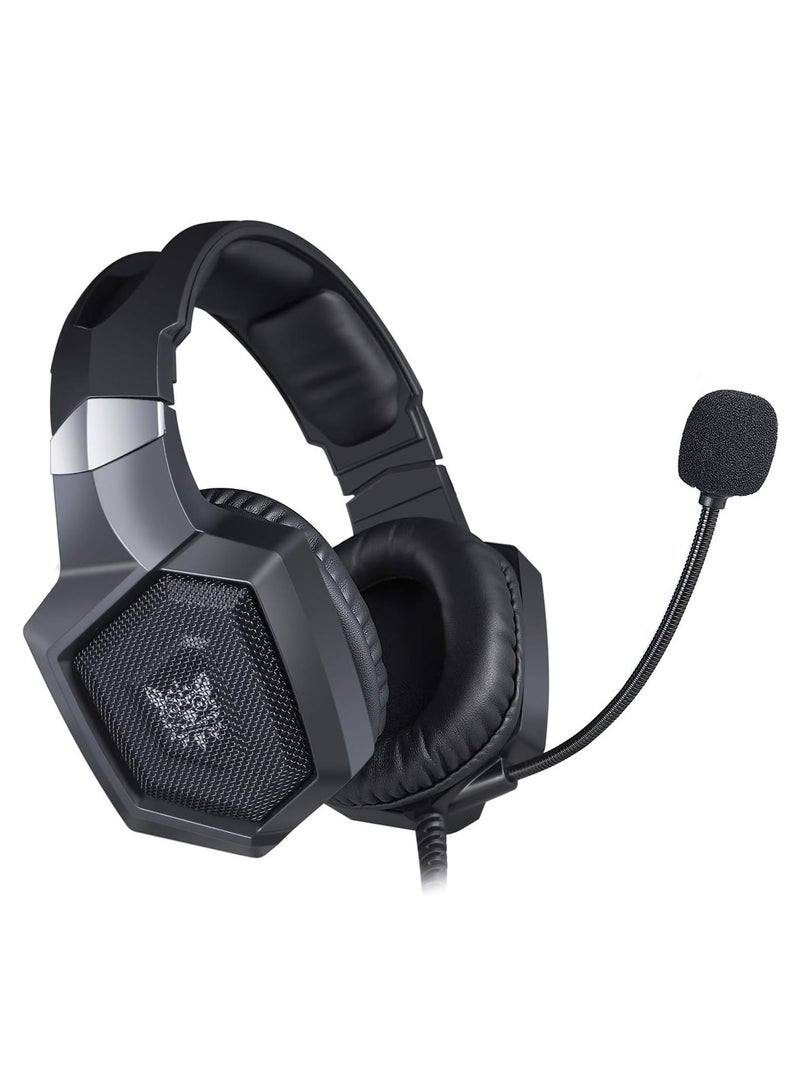 onikuma ONIKUMA K8 portable portable anti-noise super bass headphones for laptop and laptop with extendable headband, USB-A, black  - Image 4