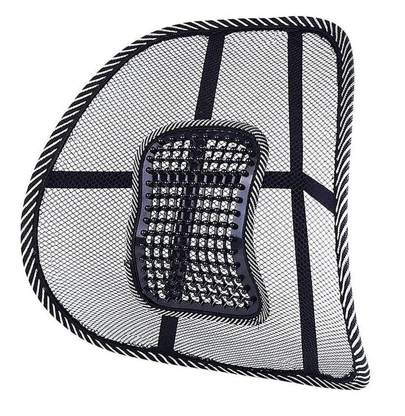 HMV MALL Lumbar Support Car Mesh Back Support with Massage Beads Ergonomic Designed for Comfort and Lower Back Pain Relief Lumbar Back Support Cushion for Car Seat Office ChairWheelchair - Image 1