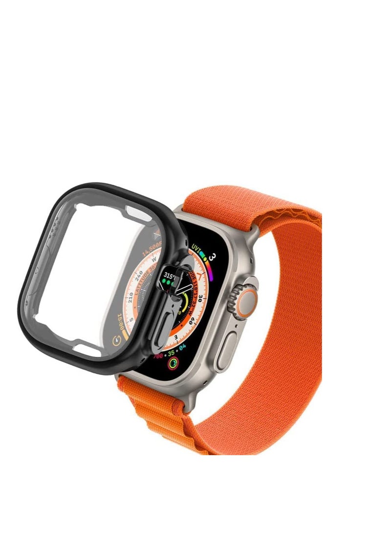 ووتش حماية كاملة من السيلكون  360 من جميع جوانب الساعة ابل وتش الترا 49 مللى لاصدار الثامن مقاس 49 اسود - Image 1