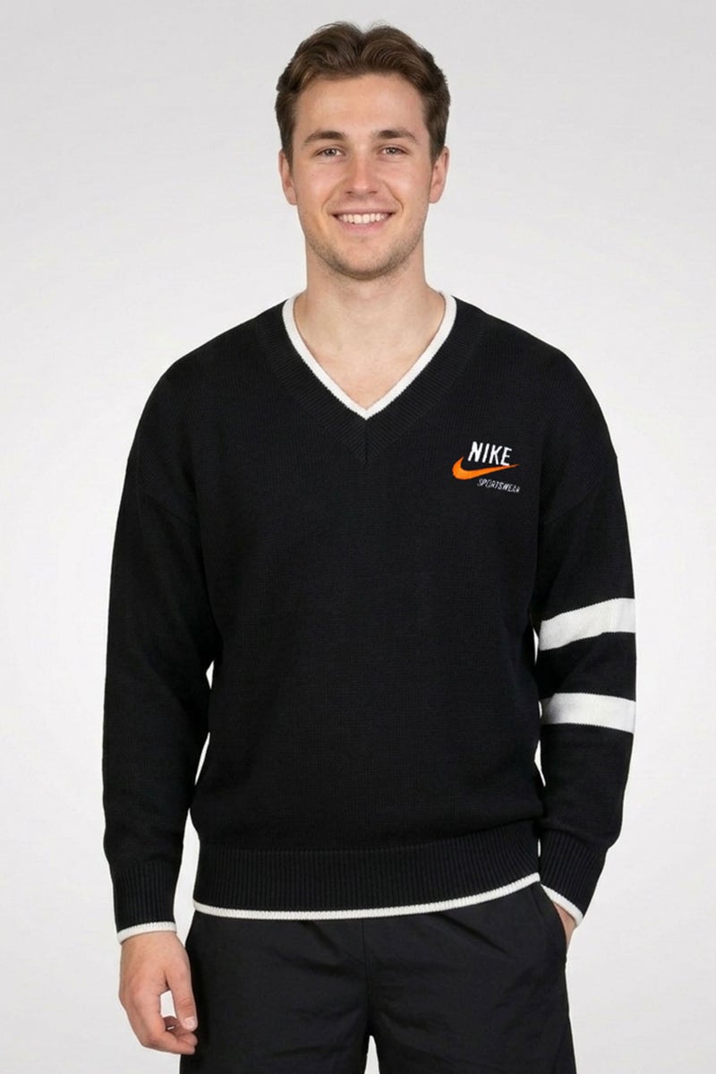 Nike Men Sportswear Fit Plus Size Outdoor Sweater, Black - Image 1