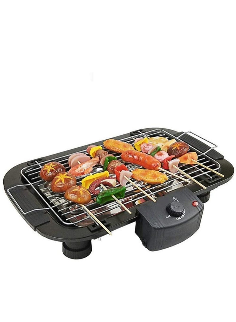 ELTRAZONE Smokeless Indoor/Outdoor Electric Grill Portable Tabletop Grill Kitchen BBQ Grills Adjustable Temperature Control,Removable Water Filled Drip Tray,2000W,Black（EU Plug）  - Image 4