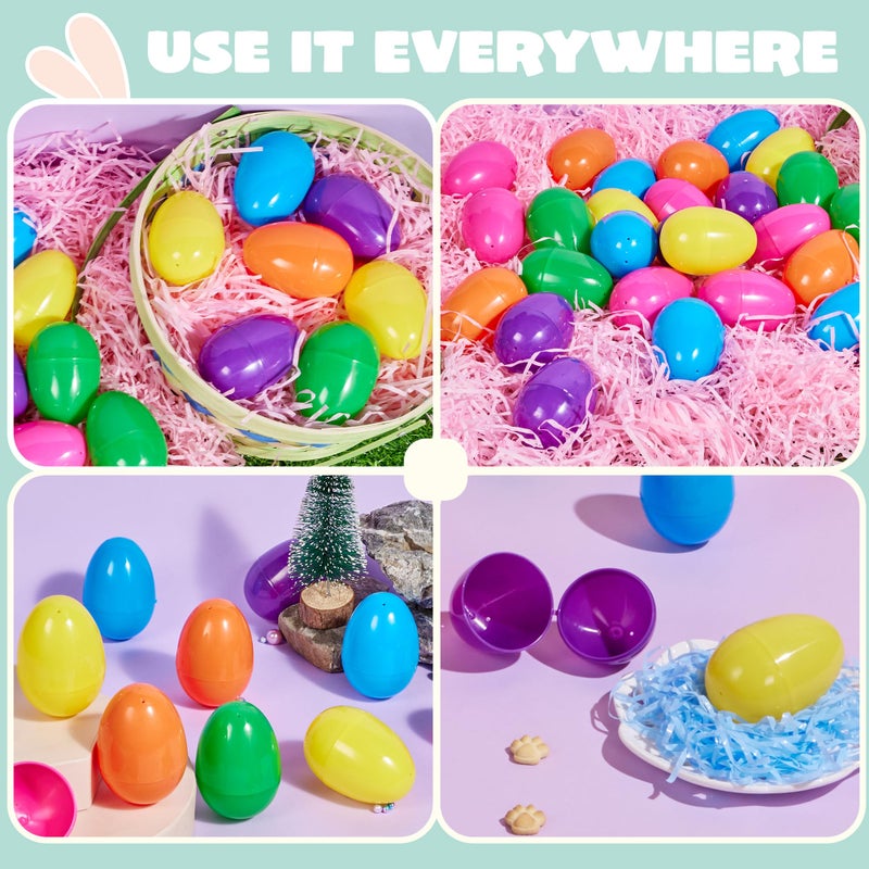 JOYIN 3.15" Easter Eggs, Fillable Plastic Eggs Empty Colorful Bright Eggshells with Hinge for Easter Hunt, Filling Treats, Party Favor, Basket Stuffers, Classroom Prize Supplies, 18PCS - Image 4
