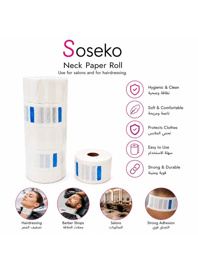 Soseko Disposable Neck Paper Roll for Hairdressing, Barber Shops & Salons - Image 1