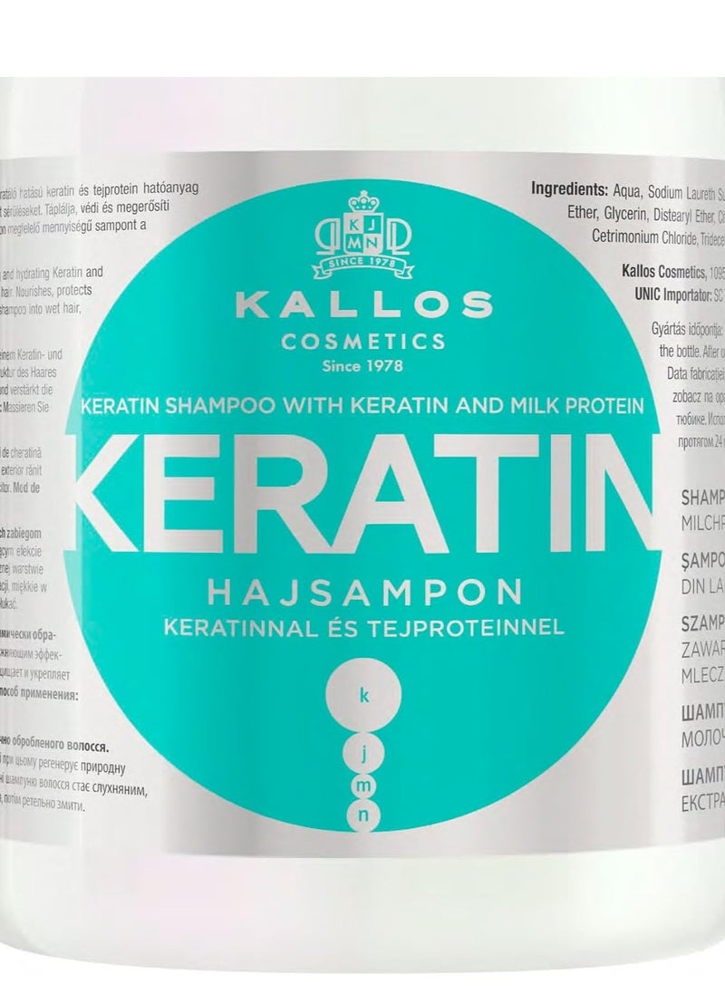 Kallos Kallos Keratin Shampoo with Keratin and Milk Protein 1000 ml  - Image 2