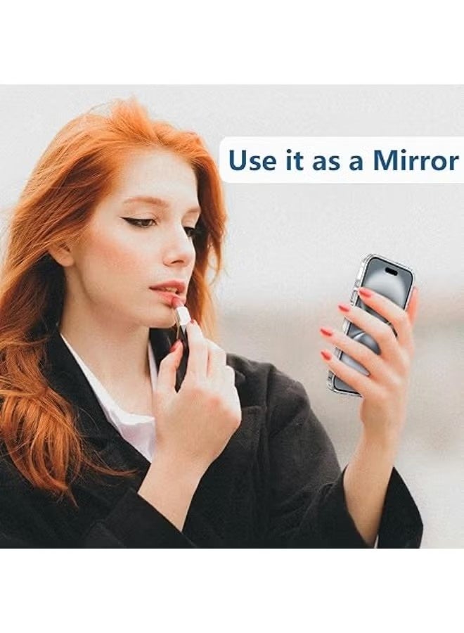 غطاء هاتف مرآة لجهاز iPhone 16 Plus – غطاء مرآة المكياج، أنيق وواقي - Image 4