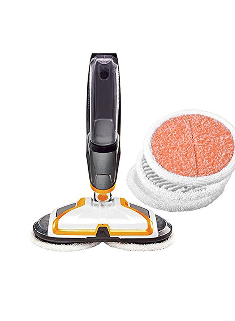 6-PCS Replacement Pads Compatible with Bissell Spinwave 2124, 2039A, 2307, 23157, 20391, 20399 Electric Hard Floor Mops, Replacement Mop Pads (White, Orange, Off-White Strips) - Image 5