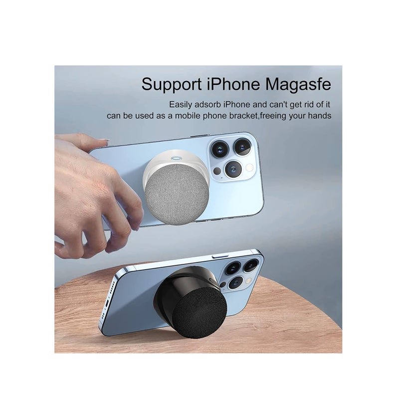 Barakah 1 PCS Portable Magnetic Small Bluetooth Speaker, 5W Stereo Sound, Deep Bass, 9H Playtime, TWS Pairing Speaker for Home, Outdoor Travel, Golf Carts, Support for iPhone 12/13/14 - Image 3