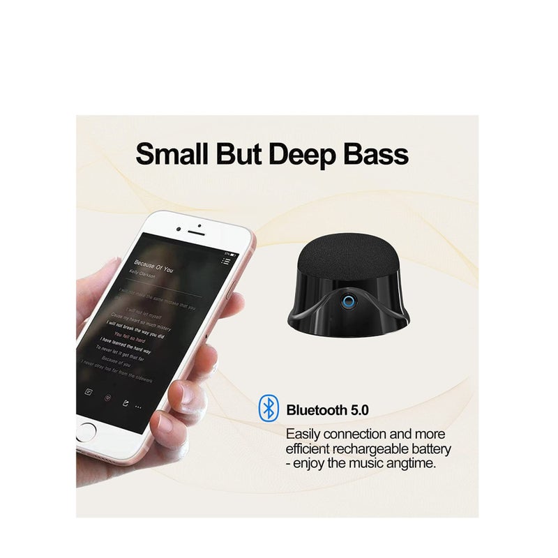 Barakah 1 PCS Portable Magnetic Small Bluetooth Speaker, 5W Stereo Sound, Deep Bass, 9H Playtime, TWS Pairing Speaker for Home, Outdoor Travel, Golf Carts, Support for iPhone 12/13/14 - Image 4