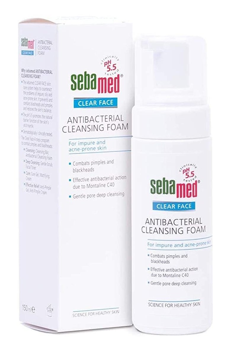 Sebamed Clear Face Antibacterial Cleansing Foam, 150 ml - Image 1