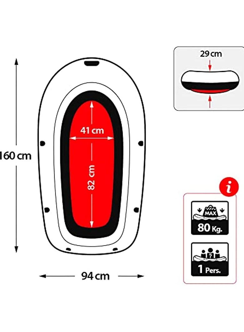 INTEX Explorer Pro Inflatable Boat, Boat Only, One Person 160x94x29 Cm - Image 4