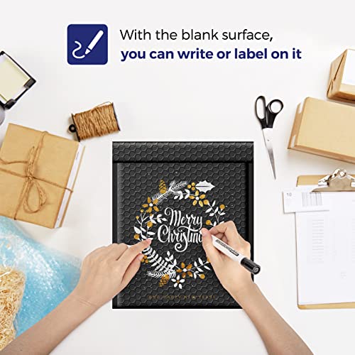 Fuxury Black Bubble Mailers 8.5x12" 40 Pack Medium Padded Envelopes Opaque #2 Bubble Mailer Usable Size 8x11" Thick Padded Mailers for Small Business Mailing Books Clothes Makeup Supplies - Image 4