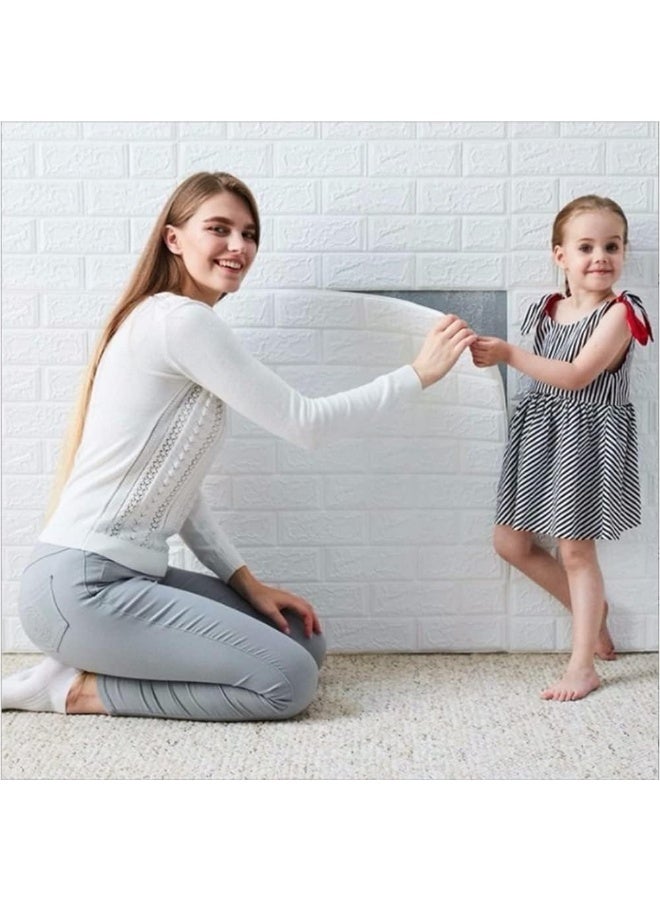 لينجوي ألواح حائط من الطوب ثلاثية الأبعاد قابلة للتقشير واللصق، مقاس 70×77 سم، ورق حائط ذاتي اللصق من رغوة البولي إيثيلين المقاومة للماء - Image 1