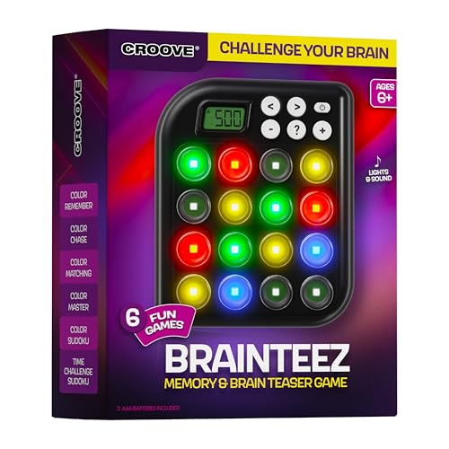 Croove Brain Teasers Memory Game 6 Fun Games for Kids Easter Basket Stuffers Cool Stocking Stuffers Toys Best Activities for Boy Gift Ideas for Boys Girls Ages 68 9 10 11 Year Old - Image 1