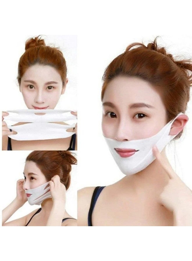 Newvent Women V line Face Mask | Double chin Reducer Mask V Shaped Slimming Face Mask Chin Up Patch For Firming Tightening And Moisturizing skin For Women (Pack Of 1) - Image 1