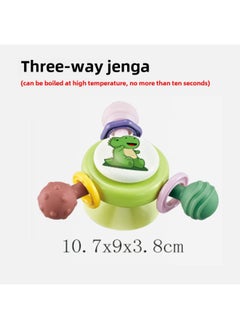 Spinning Ball Manhattan Stacked Spinning Ball Hand Grasping Ball Children's Baby Early Education Educational Grasping Toy-Color:Three-way Jenga Spin {color Box}