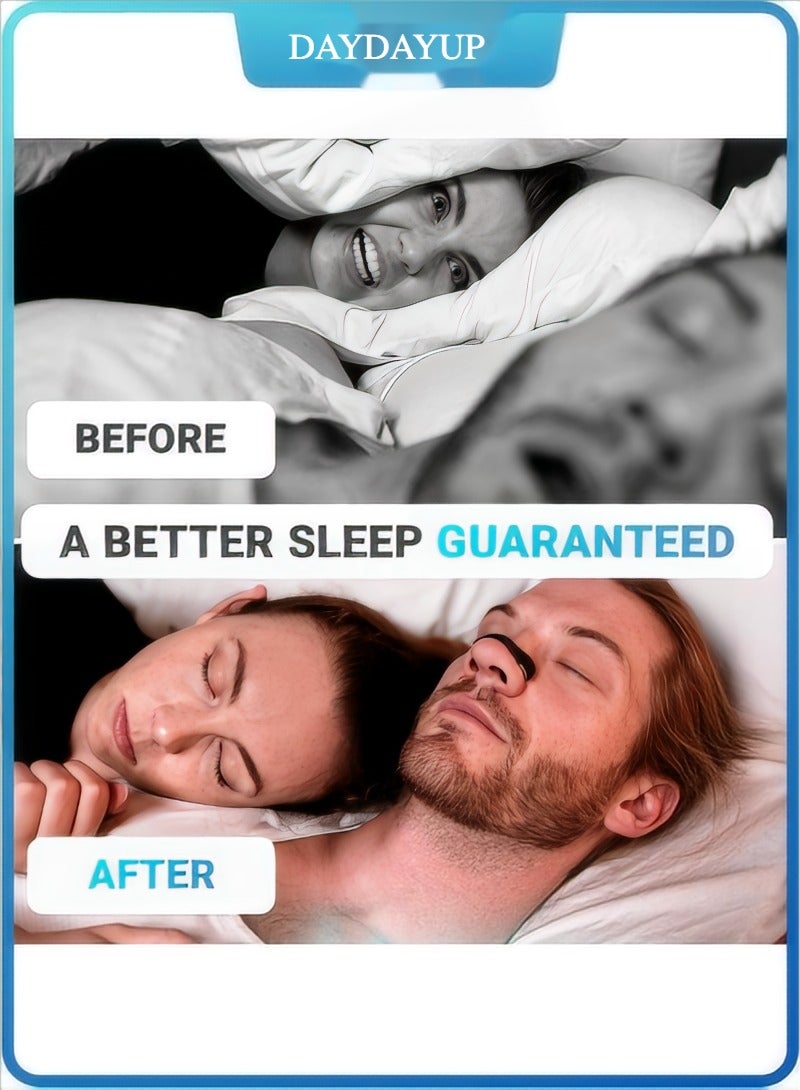 Anti-snoring nose patch Comfortable anti-snoring device (30 Count, Black) - Boost Oxygen Intake, Reduce Snoring, Improve Sleep Quality - Sweat Resistant, Skin Safe Nasal Strips - Extra Strength Snoring Solution - Image 2