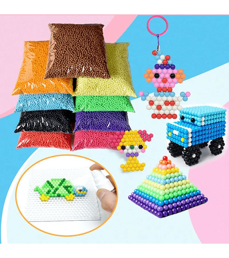 24 Color Water Soluble Beads 500 Pcs Solid Beads Refill for Crafting Jewelry Making DIY Art Projects Home Decor - Image 1